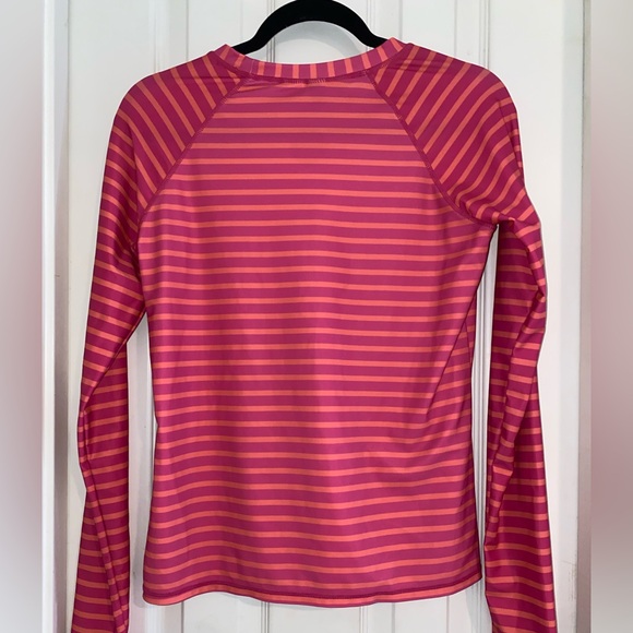 OP Vintage Vibrant Striped Long Sleeve Rash Guard Shirt - Picture 3 of 5